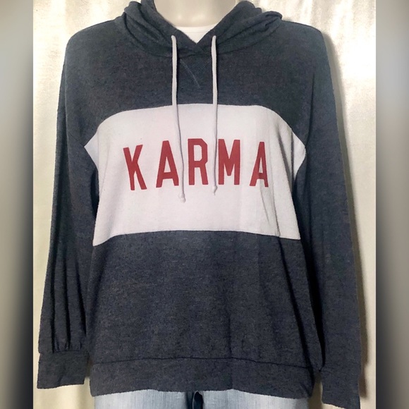 karma Tops - Karma sweatshirt Hoodie karma Tops - Karma sweatshirt Hoodie